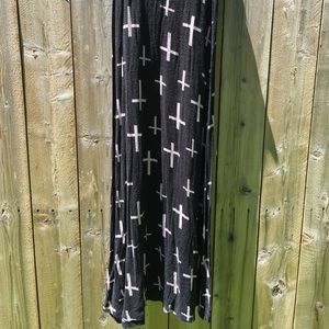 Cross printed maxi skirt Charlotte Russe S XL